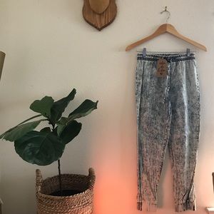 Acid wash joggers